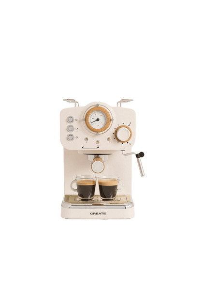 Espressor manual retro, CREATE, Thera Retro, cremă