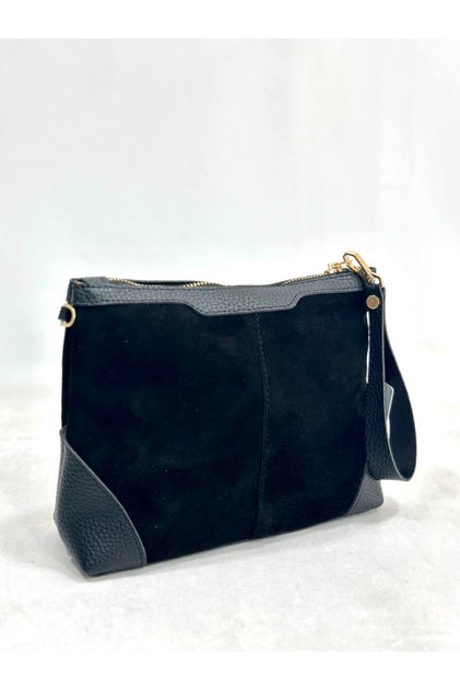 Genuine suede leather lined zipper closure new season women's bag.