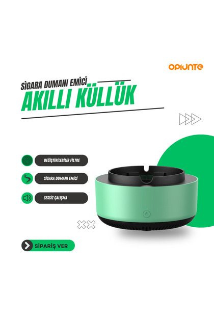 Sigara Kokusu Giderici Hava Temizleyici Küllük | Duman Emici Akıllı Cihaz