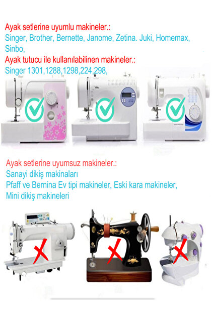 Swart SİNGER ZETİNA BROTHER VB. GİBİ TÜM MAKİNELERLE UYUMLU 32
