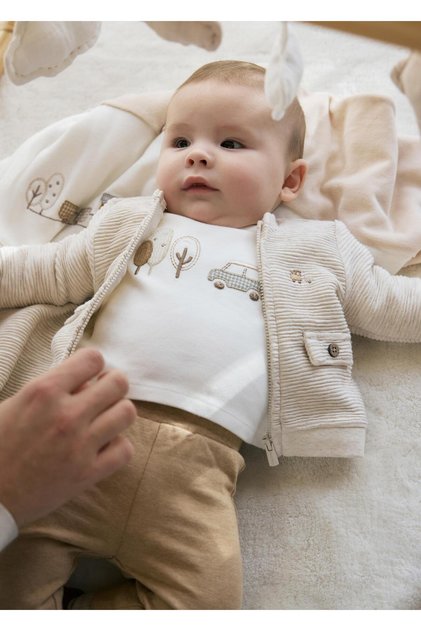 Newborn Erkek Bebek Eşofman Takım Bej