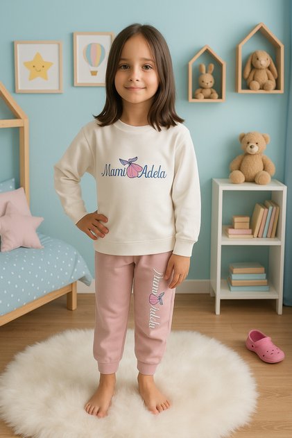 Girl's Bottom Top Seasonal Suit Long Sleeve Sweat and Pants