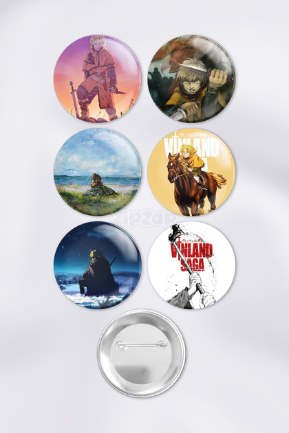 Vinland Saga Çanta Süsü Rozet İğneli Buton Rozet Seti (6 ADET)