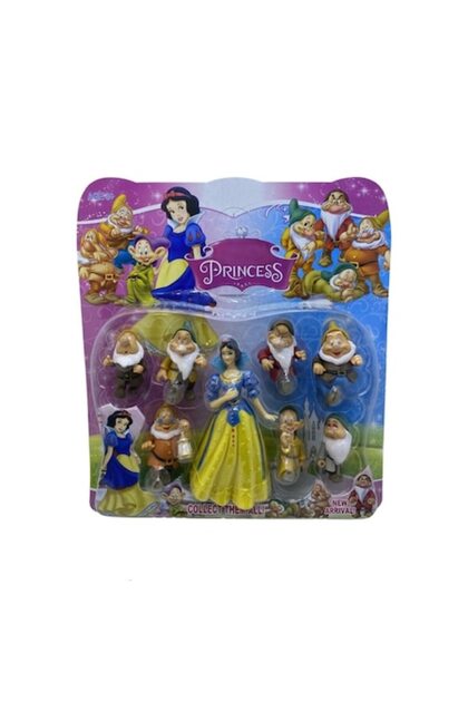 Set Figurine Alba ca Zapada si cei 7 pitici, multicolor, 9 cm