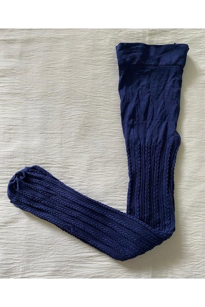 Girl's 80 Denier Seasonal Patterned Pantyhose - Dark Blue Pantyhose