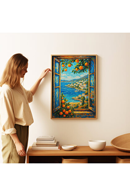 ARTHOUSECOLLECTIVE Manzara Poster - Portakal Ağacı ve Deniz