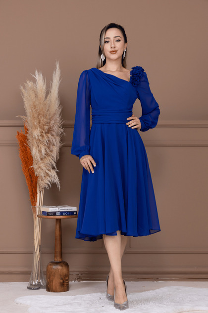 sachin and babi light blue dress Women Summer Bandage Sleeveless V Neck Solid Color Chiffon One Piece Dress  – buy the best products in the Ayzeze online store