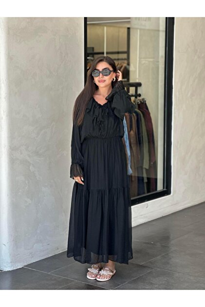 alia black dress Satu Dress - Alia Noir XL (US 16 to US 18) / No = Standard Height 5'8"
