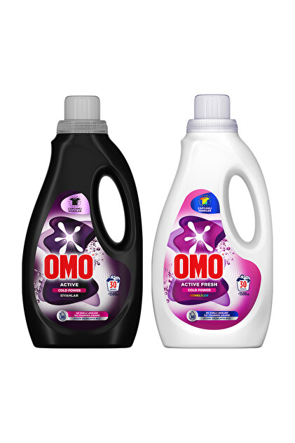 Omo Active Fresh Cold Power Renkliler Sıvı Deterjan 1500ml x1 +