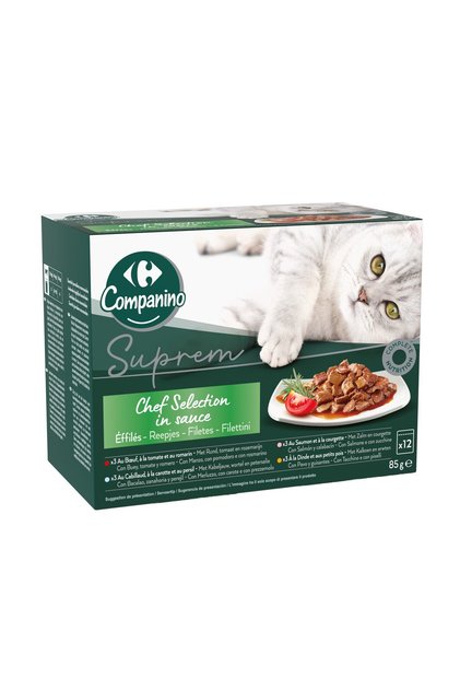 Hrana umeda pentru pisici Companino Suprem Chef Selection 12buc x 85g