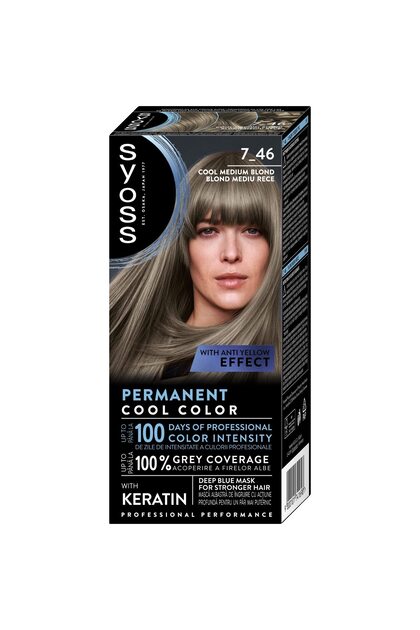Μόνιμη βαφή μαλλιών Color Baseline 7-46 Medium Cool Blonde, 115 ml