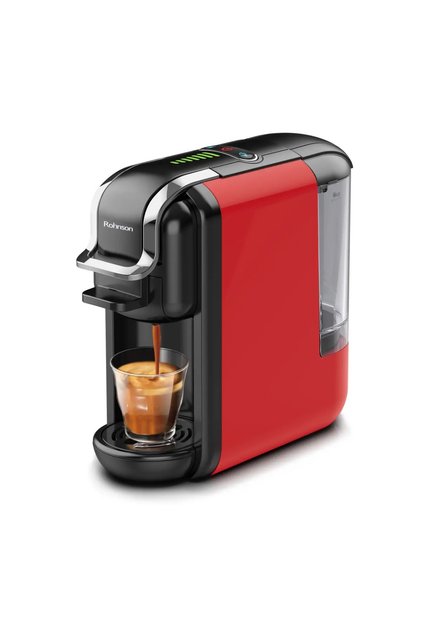Espressor manual 2 in 1 R98043, 19 bar, 0.6 litri, 1450 W, Negru / Rosu