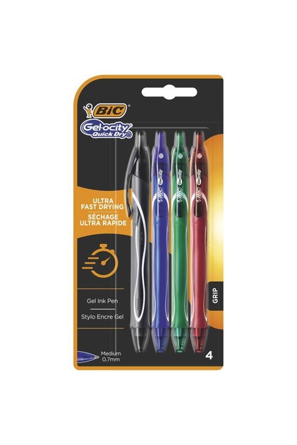 Set 4 pixuri cu gel Gel-ocity Quick Dry, uscare rapidă, 0.7 mm, Multicolor