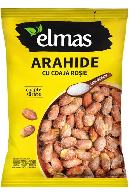 Arahide cu coaja Elmas, prajite si sarate, 300 g