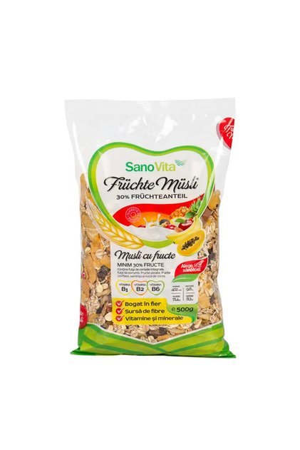 Musli SanoVita, cu fructe 500g