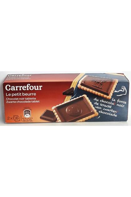 Biscuiti Petit Beurre cu tableta de ciocolata neagra 150 g