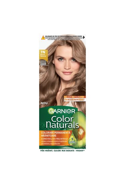 Vopsea de par permanenta cu amoniac Color Naturals, 6 Blond Mediu, 112 ml