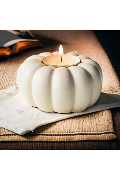 Balkabağı Tealight Mumluk Silikon Kalıbı Balkabağı