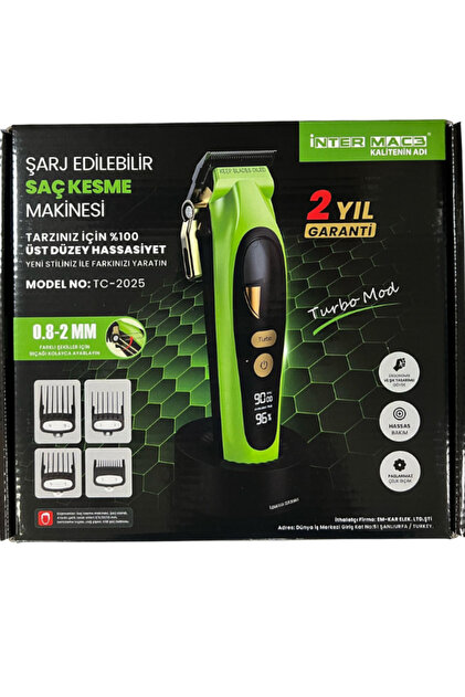 İNTER MAC3 İnter Mac3 Şarj Edilebilir Saç Kesme Makinesi Tarzını