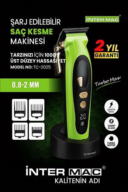 İNTER MAC3 İnter Mac3 Şarj Edilebilir Saç Kesme Makinesi Tarzını
