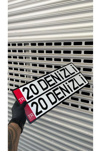 AlbaDekor - KIRMIZI TR Lİ DEKOR PLAKA ( 2 ADET ) KİŞİYE ÖZEL DEKOR APP PLAKA HEDİYELİK EŞYA