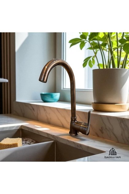 Matte Copper Kitchen Faucet Copper Antique Sink Faucet Brass Material
