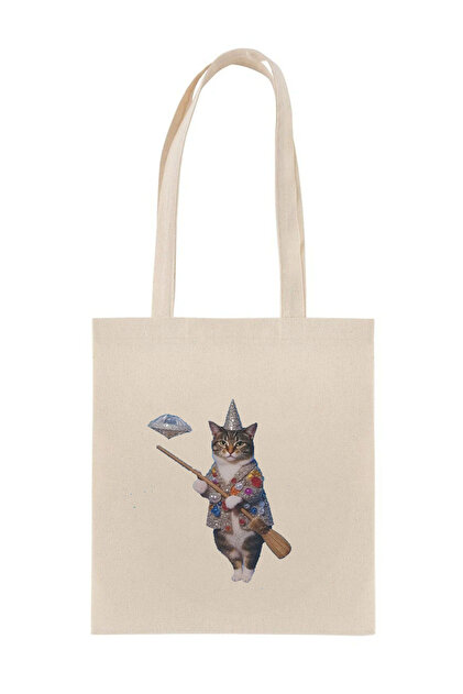 Kitten Ufo Printed Cloth Bag