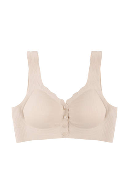Laser Seamless Covered Front Clasp Bra Bustier Without Underwire