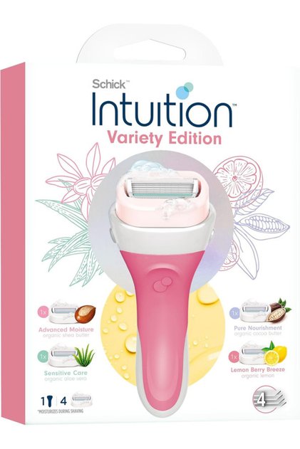 Kit 4 Value Pack Razor for Women,2 in 1 Lathers & Shaves in one Step,1 handle & 4 refills