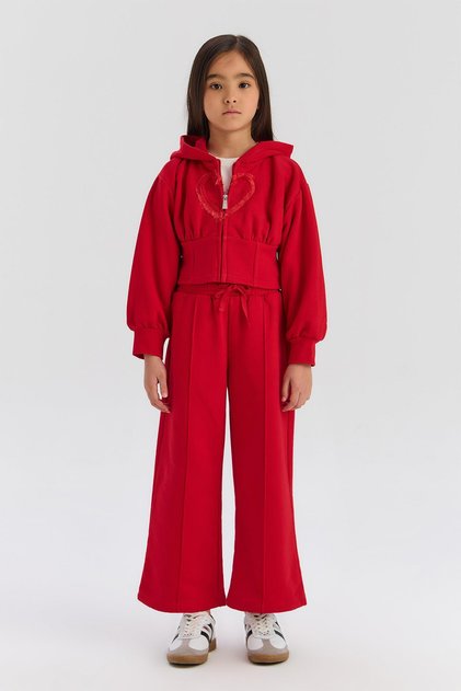 BG Store Kız Çocuk Kırmızı Eşofman Üstü