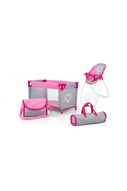 Set accesorii 3 in 1 pentru papusi Elsa Prestige Pink