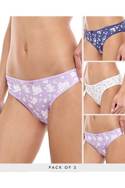 3 Pack Printed Bikini Briefs
