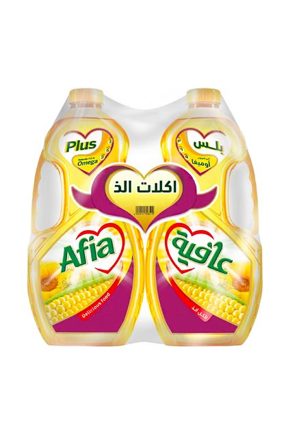 زيت عافية الذرة بلس أوميجا، 1.5 لتر × 2