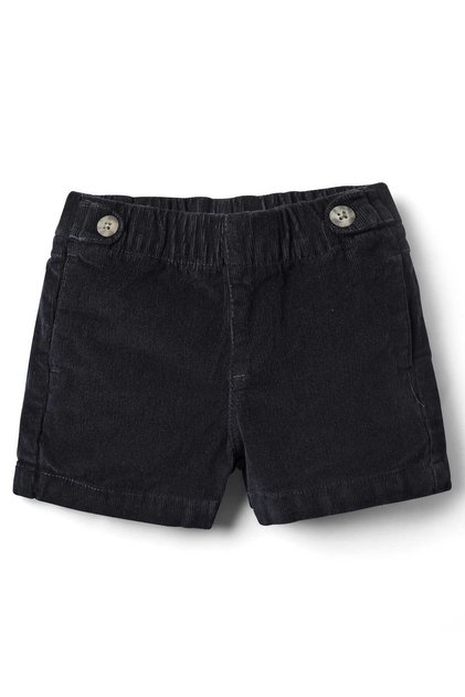 Shorts with Button Details - Black