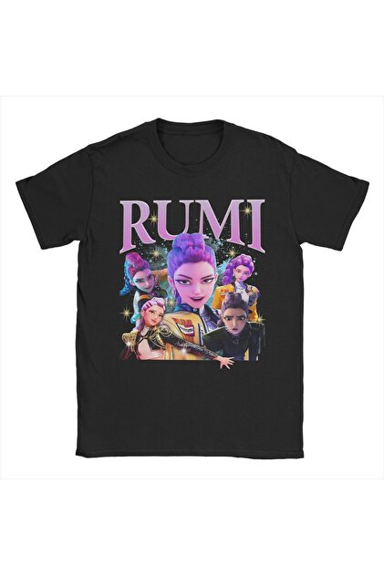 Tarzsokak Siyah Rumi K-pop Demon Hunters Huntrix 90s Yenilik Tee