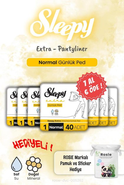 Extra 7 Pack Daily Pads Normal 40's and Cotton