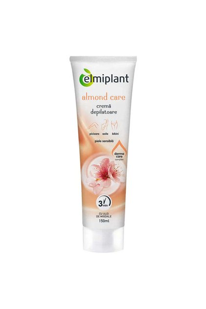 Crema depilatoare Elmiplant Almond Care pentru piele sensibila, 150 ml