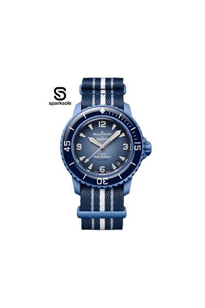 Swatch x Blancpain Ocean Of Storms SO35B400 -SPARKSOLE - Fiyatı
