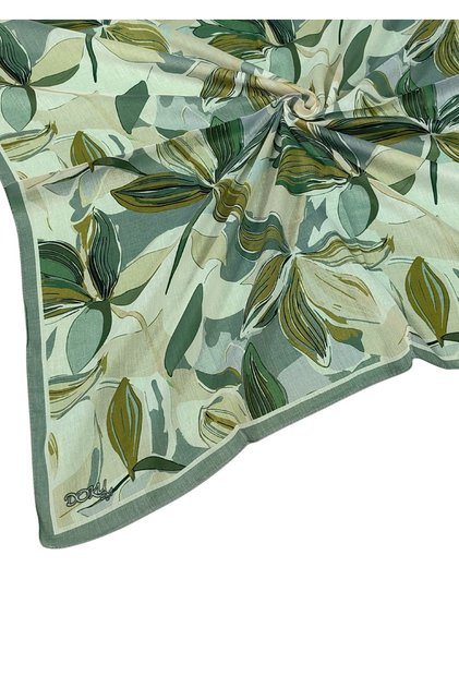 Ebruli Soft Pamuklu Çiçek Desenli Eşarp - 95x95 cm