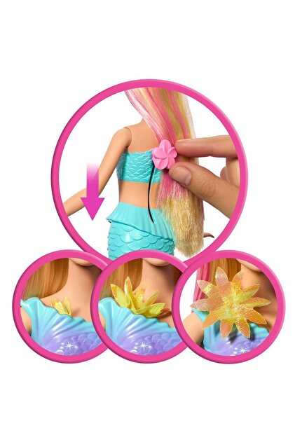 AyrStore JDM72 Barbie Büyülü Çiçekler Deniz Kızı - Flower Magic