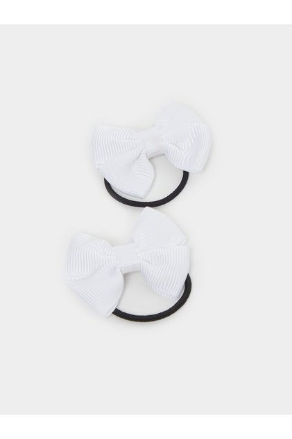 White Bow Hair Tie