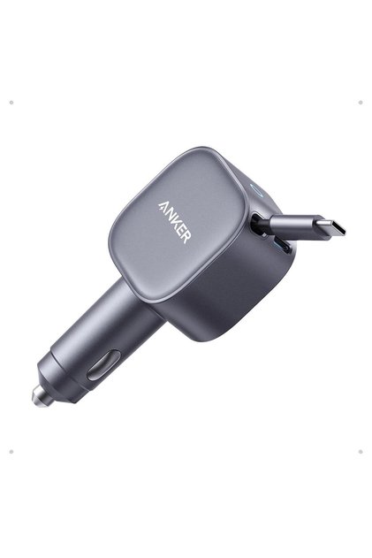 Nano Araç Şarj Cihazı (75W, USB-C Portu, Dahili USB-C Kablo) - Siyah - A2738