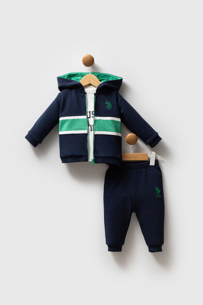 U.S. Polo Assn Baby Boy Navy Blue Set