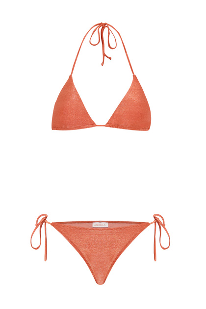 Lurex Cinnamon Triangle Bikini Set