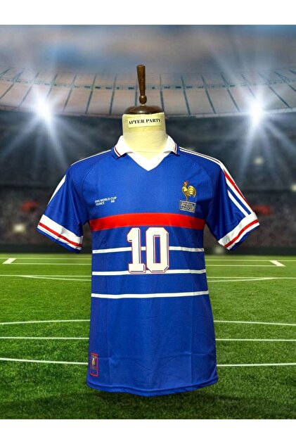 激レア　1998年WORLD CUP記念　France　2つセット After Party Zinedine Zidane 1998 World Cup France Retro Jersey