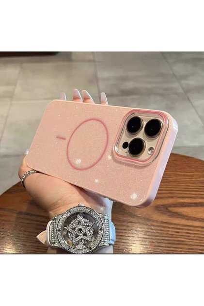 iPhone 16 Pro (2024) Shiny Design with Silver Finish Magsafe Compatible Stylish Case