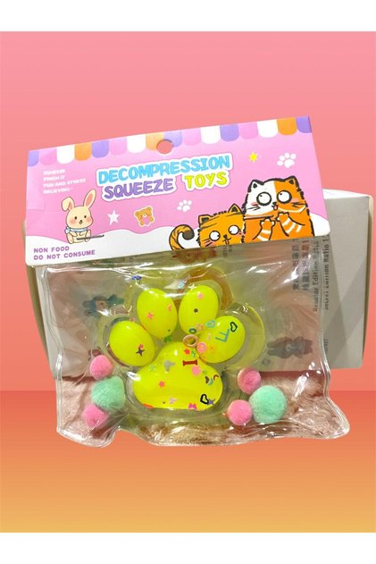 Kedi Patisi-taba Sukuşi - Squishy Pati- Tüylü Pati - Stres Oyuncak