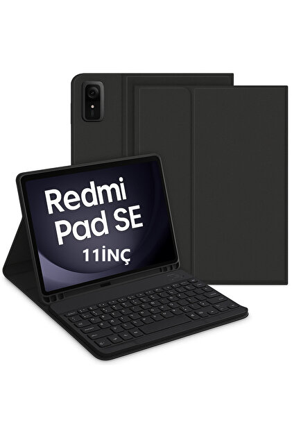 UnDePlus Xiaomi Redmi Pad SE 11inç Kılıf Kablosuz Klavyeli Case