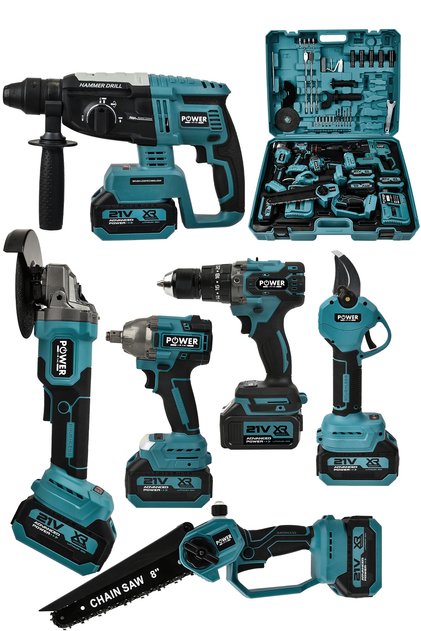 POWER BLACK PRO 6 LI SET 21V Darbeli Kömürsü Hilti-Taşlama-Testere