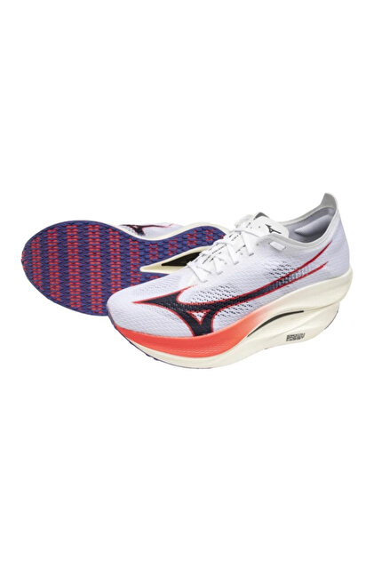 Mizuno Wave Rebellion Pro 3 Unisex Koşu Ayakkabısı Beyaz / Turuncu